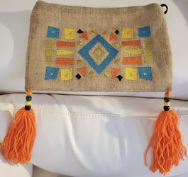 Vibrant Handmade Boho Chic Hand Bag with Tassels