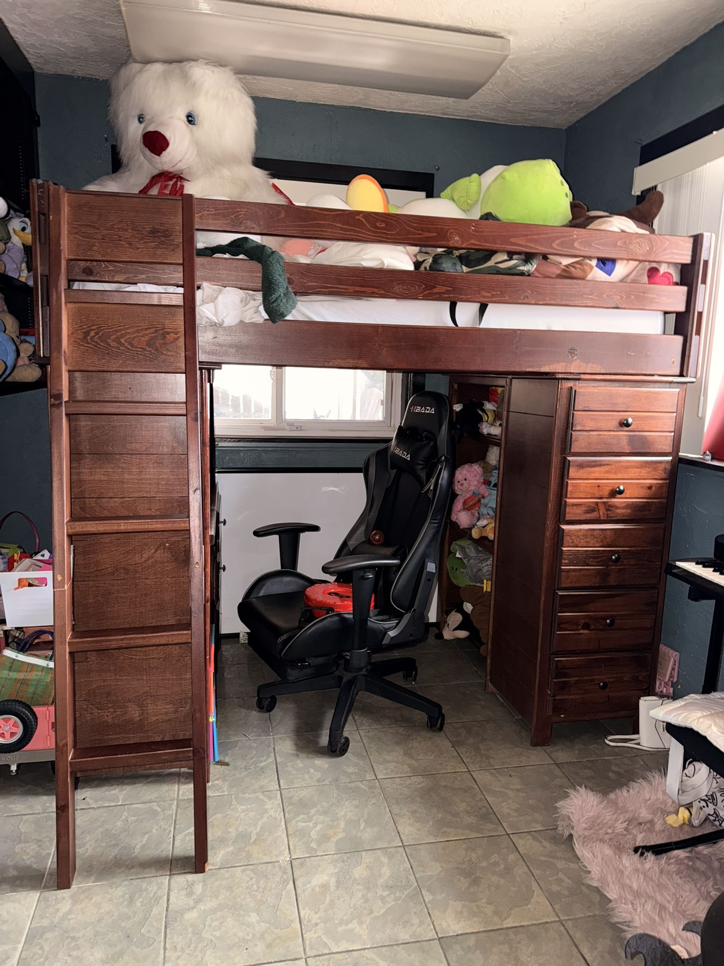 Cherry Brown Loft Bed