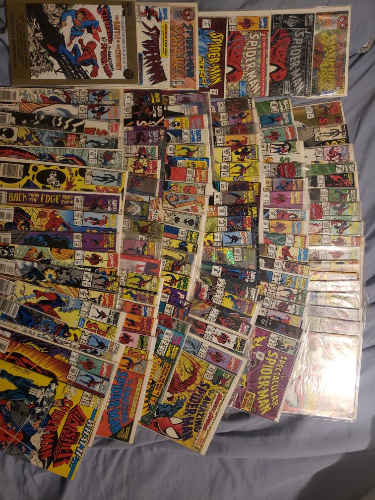 100 plus spiderman spider man marvel comic books
