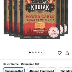 Kodiak Protein Pancake Power Cakes, Flapjack and Waffle Mix, Cinnamon Oat, 20 Ounce (Pack of 6)