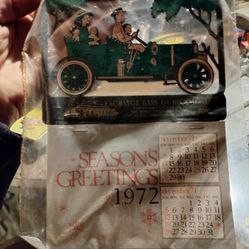 1972 Season Greetings Challenger New With Plastic Advertisement Top
