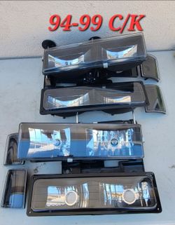 94-99 Chevy Gmc CK Obs Headlights Luces Micas Calaveras Faros Faroles Focos Headlamps Chevrolet