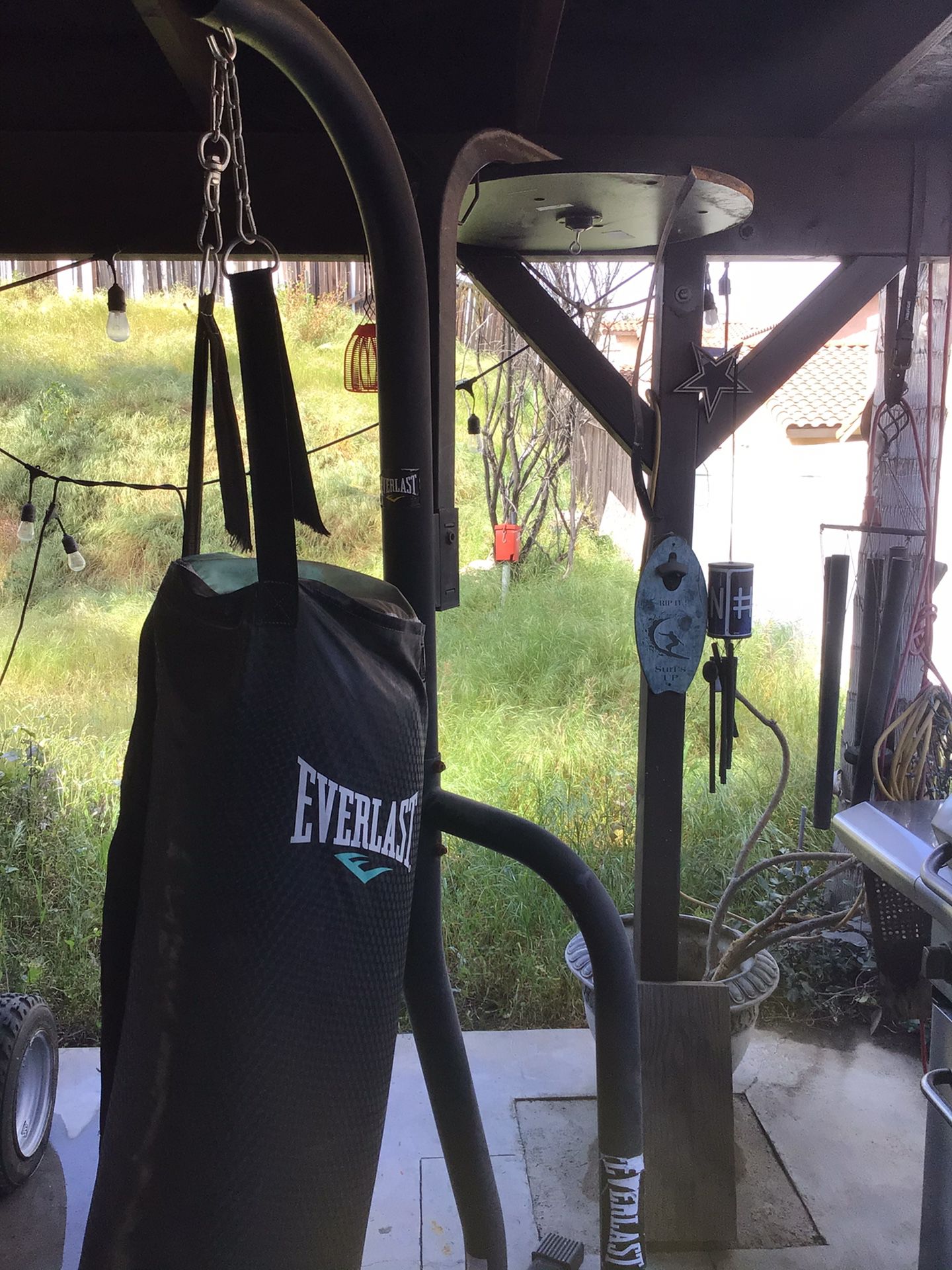 Punching Bag Stand With Attachment For Speed Bag.