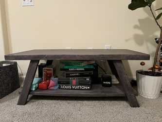 Contemporary Wood Shelf Coffee Table