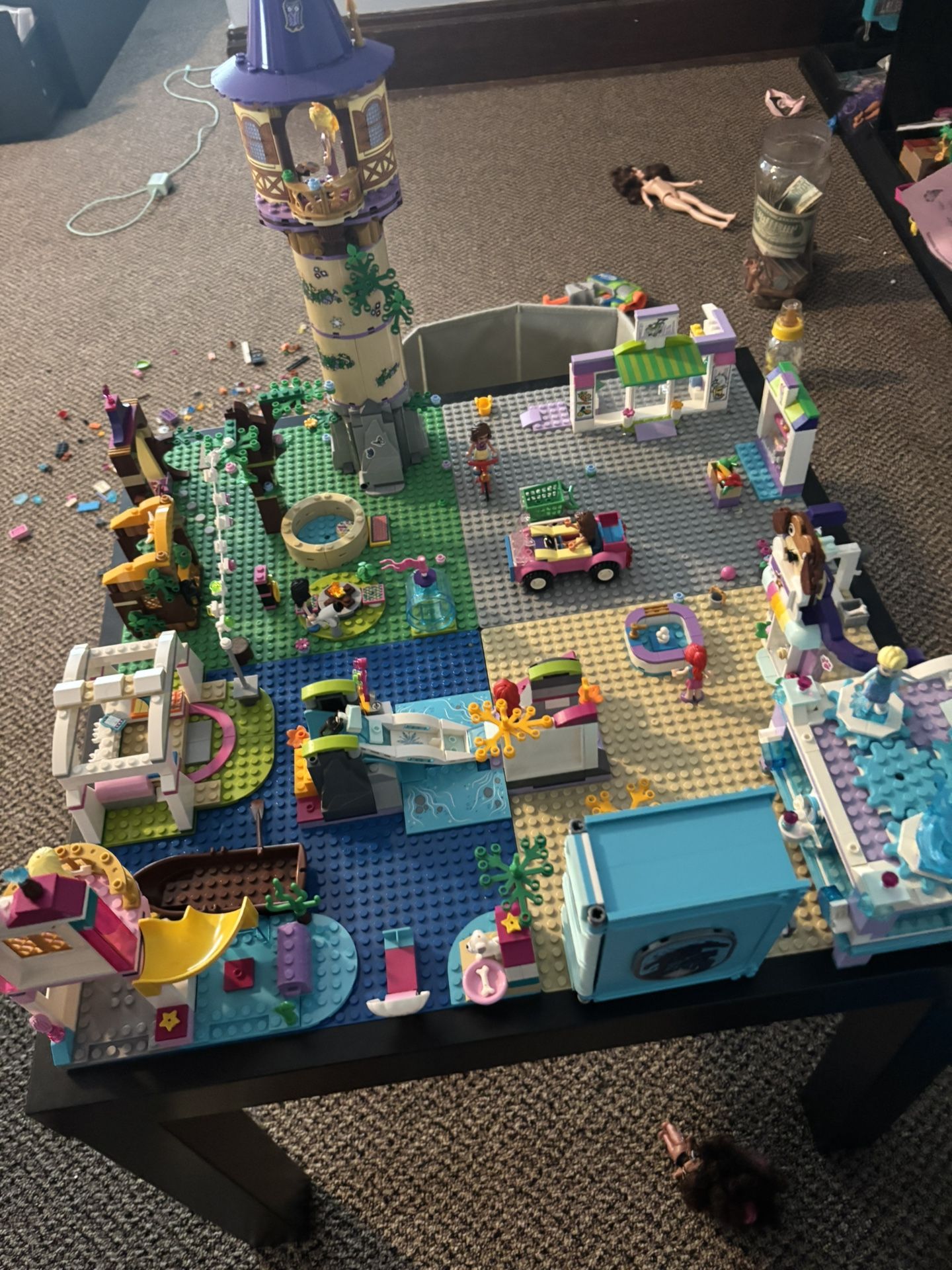 Various Princess Lego Sets With Lego Table