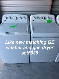 Like New matching GE Washer And Gas Dryer Set