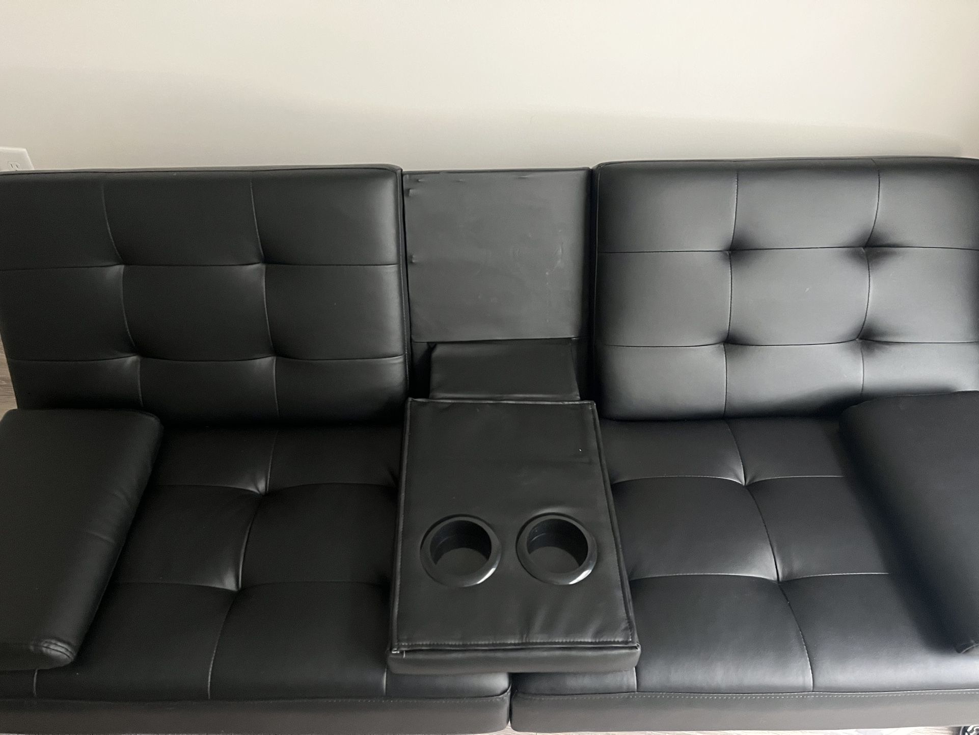 Leather Futon Sofa Bed