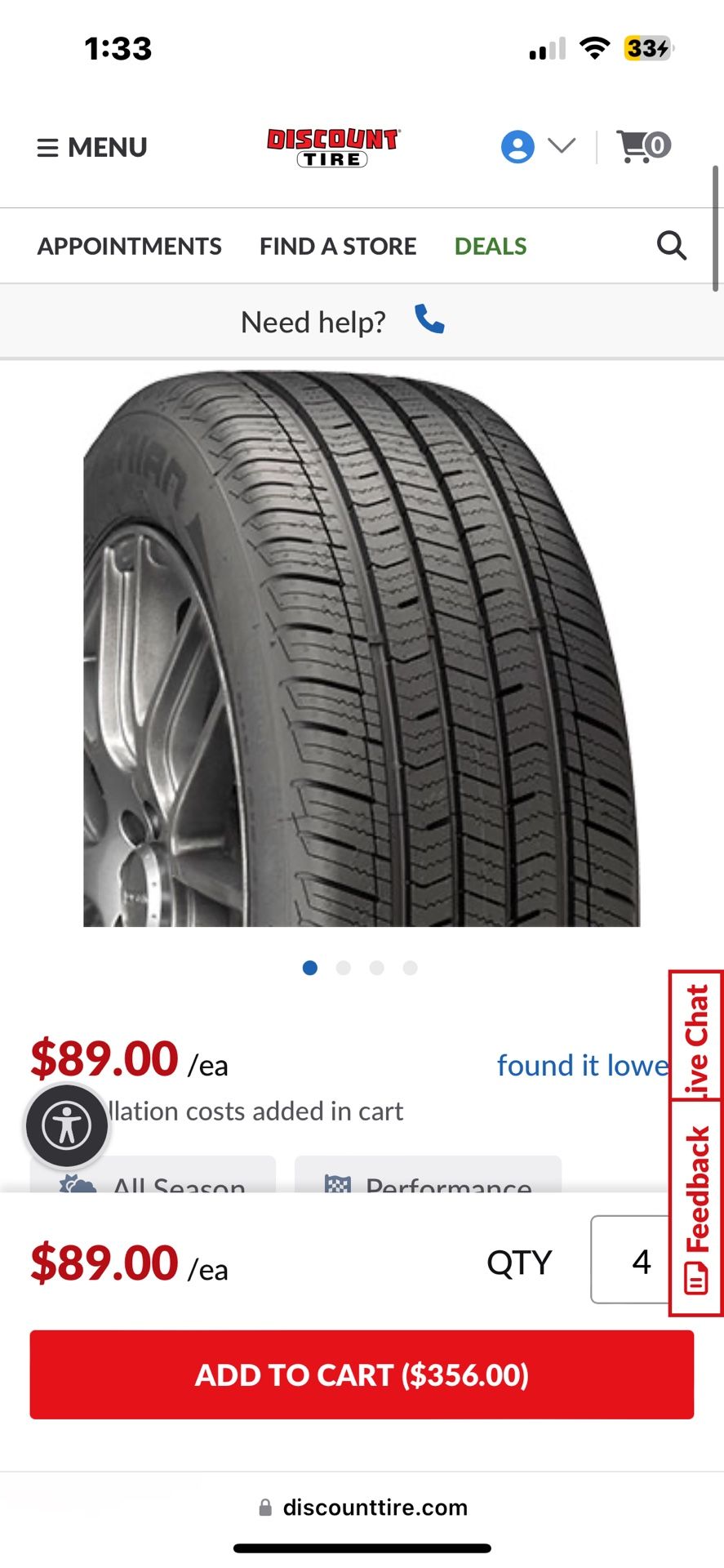 205/65R15 new all season tires
