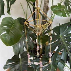 Crystal Hanging Airplant Holder 