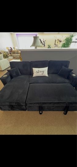 Sectional Pull Out Bed with Storage Chaise