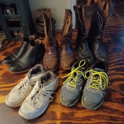 Boots, Shoes .. Size  8 1/2  .. Black Boots $20, Brown Boots $15