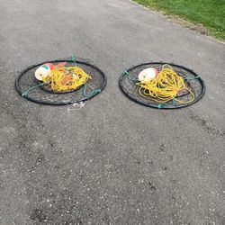 2- ring crab pots with rope and bait box's and buoys 