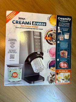Ninja CREAMi Breeze 5 in 1 Ice Cream Maker & Frozen Treat Maker NC100 Silver New