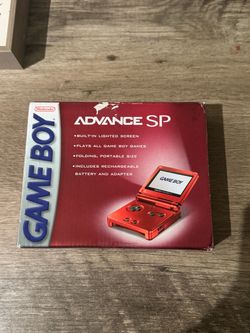 Nintendo Game Boy Advance SP Flame Red Handheld Console (Boxed)