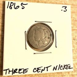 1865 Three Cent Nickel