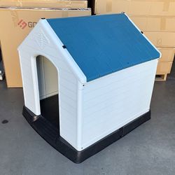 (NEW) $105 Waterproof Plastic Dog House for Large size Pet Indoor Outdoor Cage Kennel 36x36x39 inches 