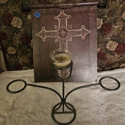 3 Votive Candle Holder- Steel Iron.