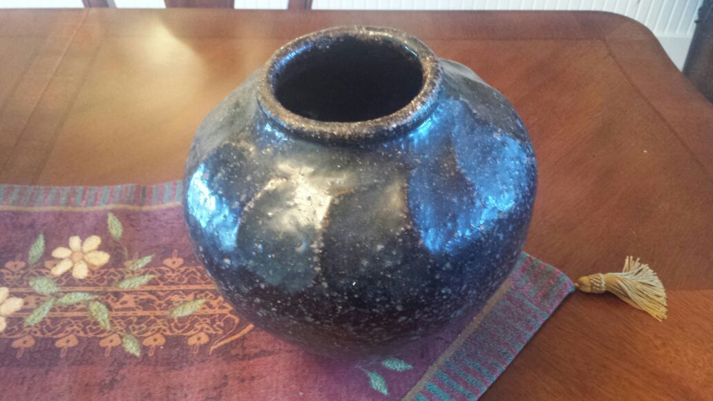 Antique hand thrown pot