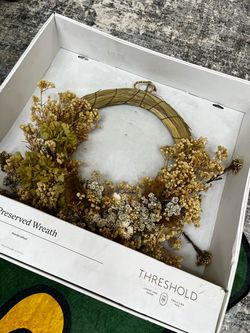 Threshold Handcrafted Preserved Dried Floral Wreath