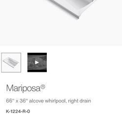 KOHLER whirlpool flange rh drain pump 5jets 120v 