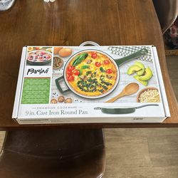 Panini 9” Cast Iron Round Pan New