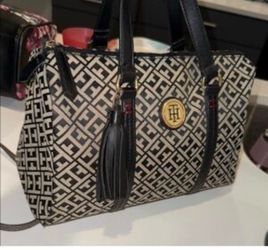 Tommy Hilfiger Monogram Satchel Handbag