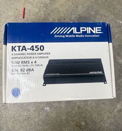 Alpine KTA-450 Car Amplifier 4 ch 50w RMS x 4NEW