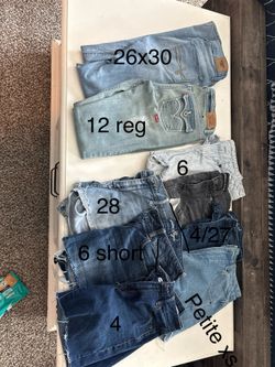 Girls name brand jeans and shorts
