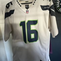 Men’s Nike Tyler Lockett White Seattle Seahawks Game Jersey Authentic