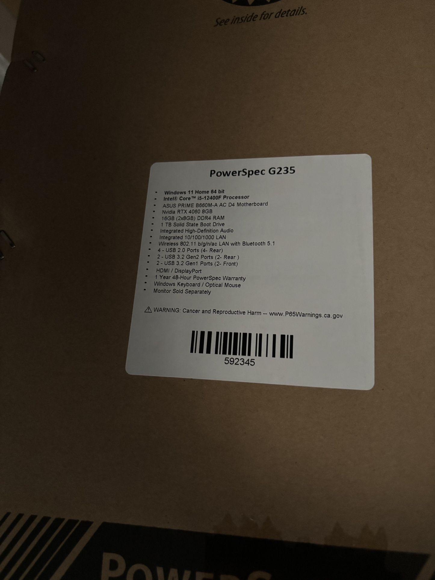 Power spec Gaming PC