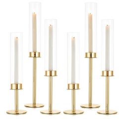 Gold Taper Candle Holders (6)