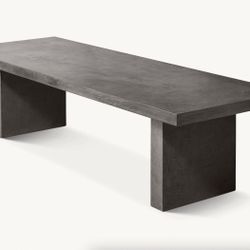 RH Cabrera Waxed Concrete Rectangular Dining Table