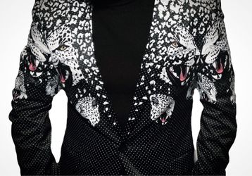Bespoke Moda Snow Leopard men’s Blazer - Size 40 (Like New)