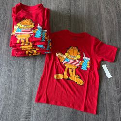 Garfield boys shirts small medium large extra large