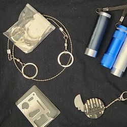 Line Hand Saw, Flashlights And Survival Card And Multi Tool