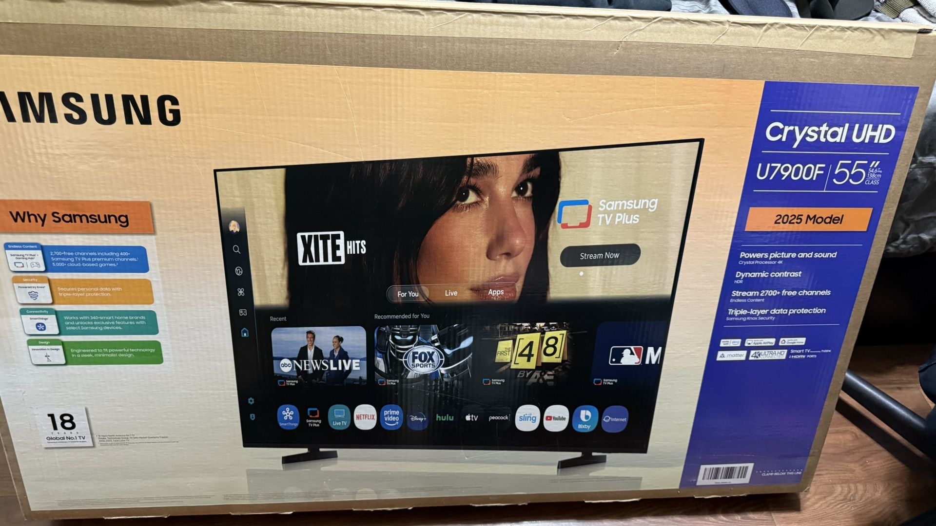 Brand New 55" Class Crystal UHD U7900F 4K Smart TV (2025)