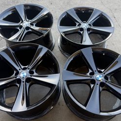 21” BMW X5 X6 OEM Factory Gloss Black Wheels 5X120 21X10 21X11.5 