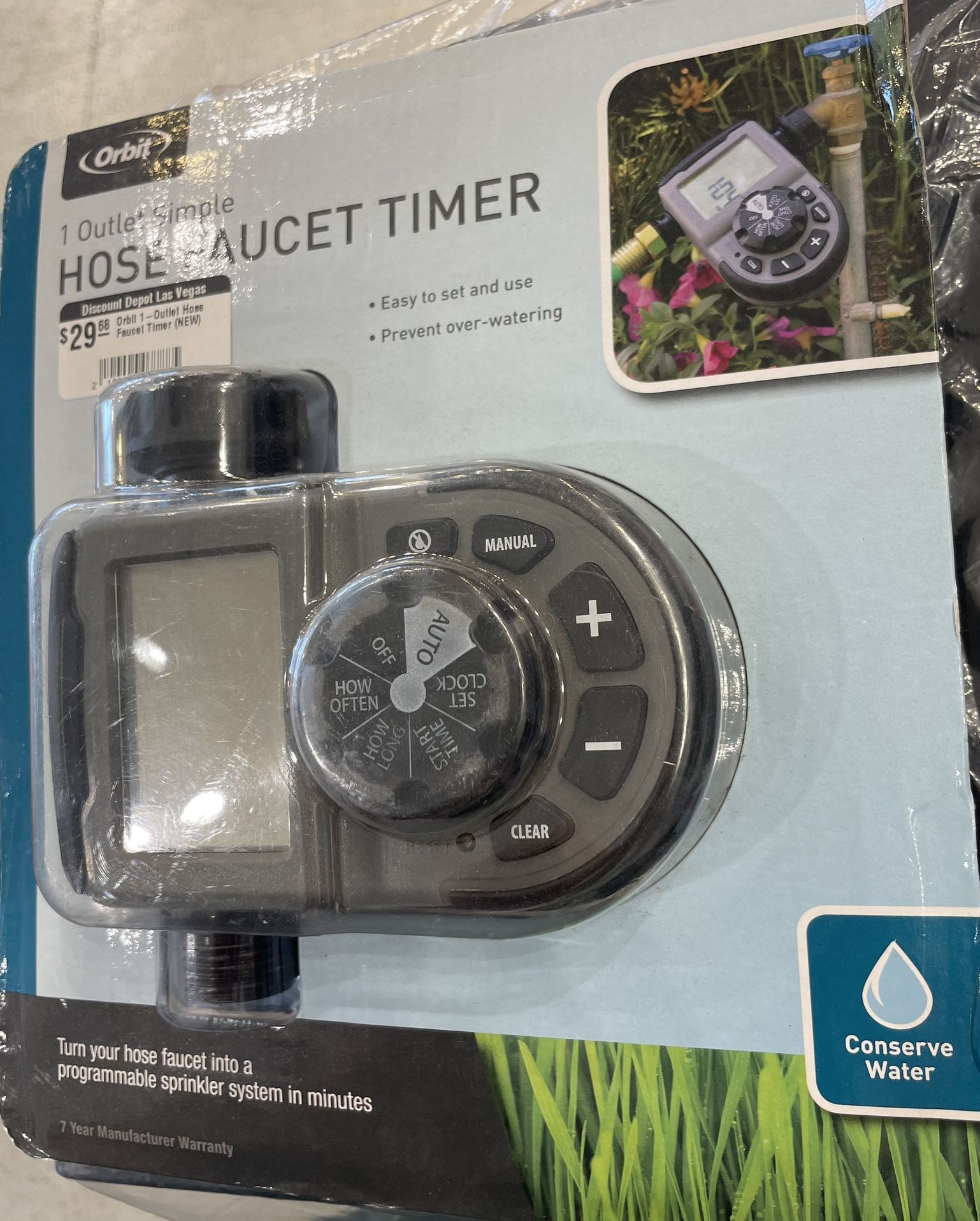 ORBIT 1 OUTLET HOSE FAUCET TIMER PN 56619-03 Rd