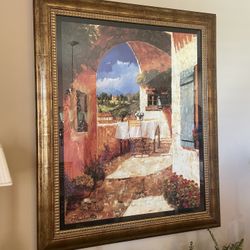 Large framed painting