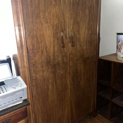 WOOD ARMOIRE 