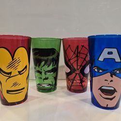 Marvel Comics Glasses Hulk Capt America Iron Man Spider-Man 