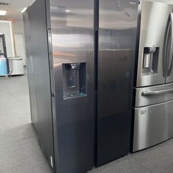 Refrigerator Black Steel 