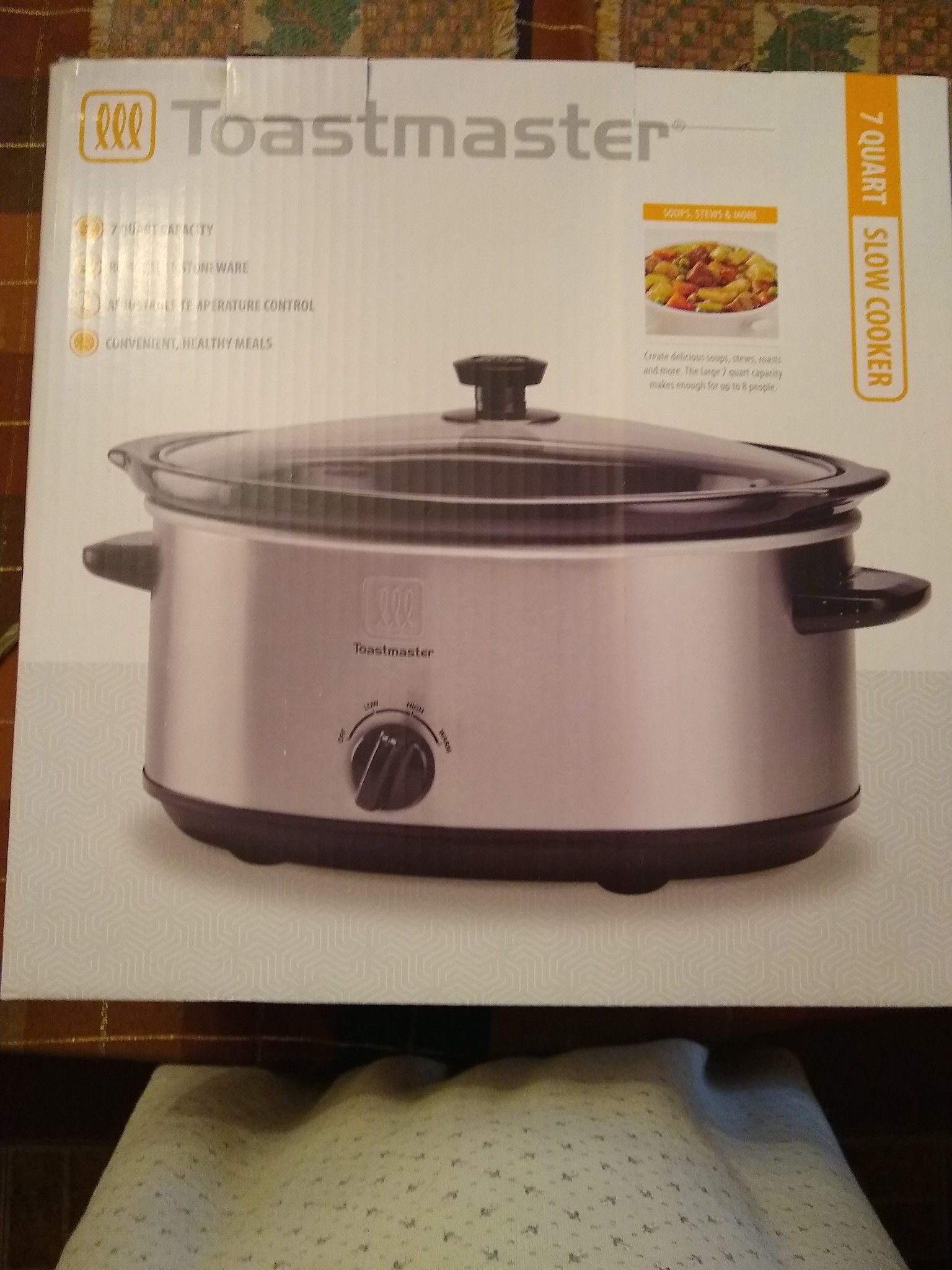 Toastmaster 7 quart stainless steel slow cooker