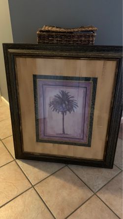 Large framed Designer Palm Tree Art Picture