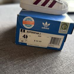  Adidas Superstar I – Maroon Stripes – Size 4K