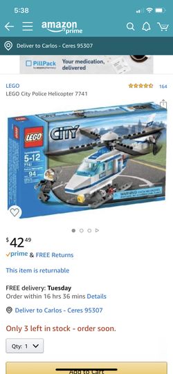Brand new LEGO City Police Helicopter
