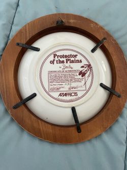 Ceramic plate with frame Native American