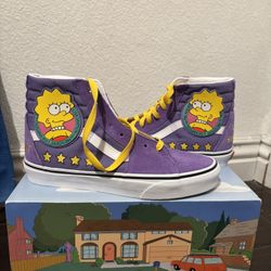 Lisa Simpson Vans size 8.0 women’s 
