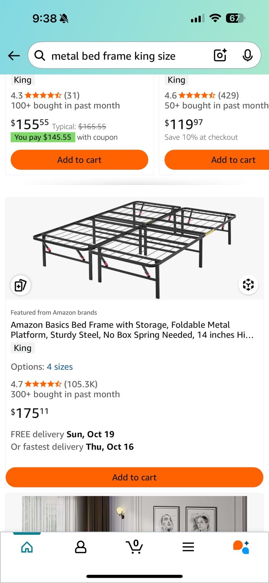 King Bed Frame New