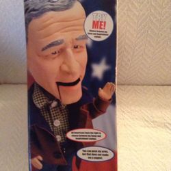 President George W Bush talking doll statue Gemmy Animated figure 2003 US President Box
